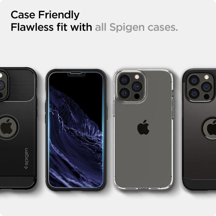 Produktbild Spigen Glas.tR EZ Fit (2 Stück, Apple iPhone 14, Apple iPhone 13, Apple iPhone 13 Pro)