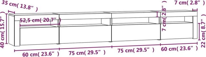 Image du produit VidaXL Annikki (270 x 35 x 40 cm)