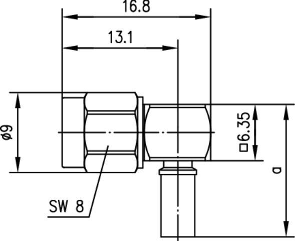 Immagine prodotto Telegärtner Connettore SMA inverso, angolato 50 Ohm J01150R0031 1 pz.