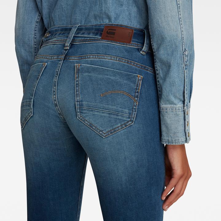 Image du produit G-Star Midge Zip Mid Straight Jeans medium indigo aged (W28/L34)