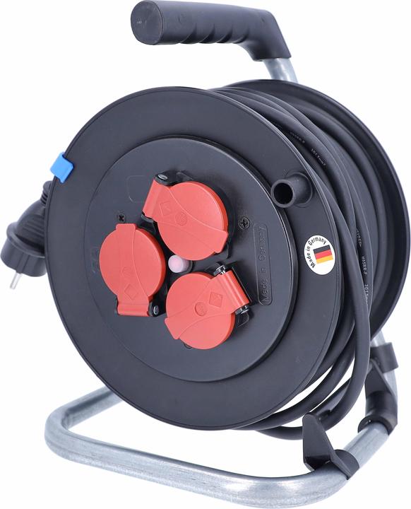 Immagine prodotto As - Schwabe Tamburo per cavi per elettrodomestici 50 m di cavo in gomma, diametro 285 mm (50 m, 1.50 mm².)
