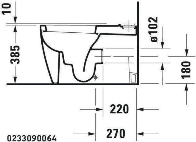 Produktbild Duravit Stand-WC-Kombination STARCK 1 tief, 415x640mm, Abgang Vario weiss