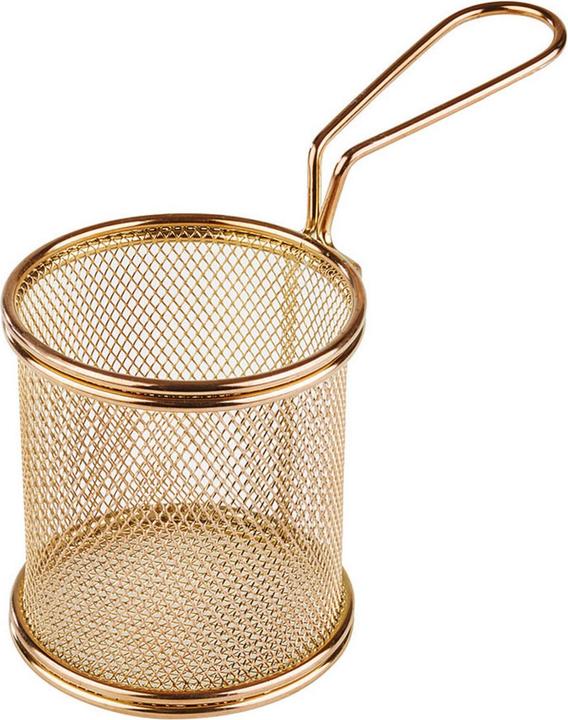 Paderno Servierkorb Pommes Frites 9 cm x 8.5 cm, 1 Stück, Gold