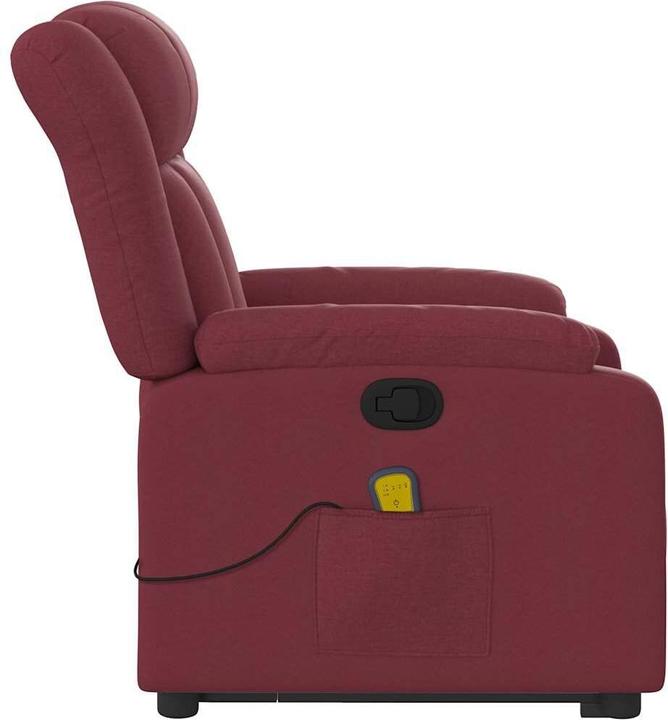 Image du produit VidaXL Fauteuil de massage avec fonction releveur Fauteuil de relaxation vin rouge Tissu