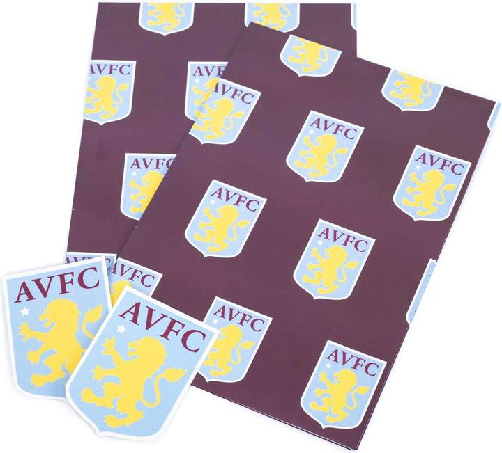 Actual product image Aston Villa FC Text Gift Wrap (Wrapping paper)