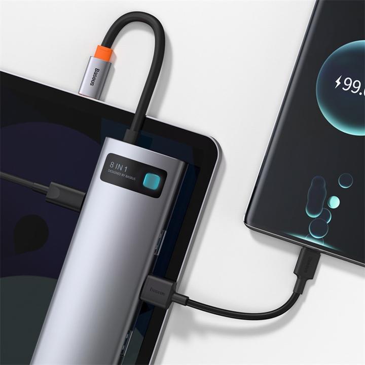 Image du produit Baseus Série Gelam en métal (USB-C, 8 Ports)