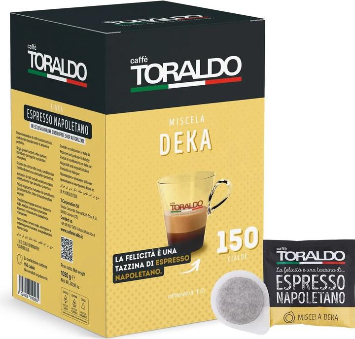Image du produit Caffè Toraldo Miscela Dek décaféiné (150 x Port.)