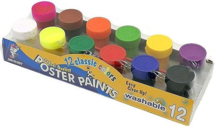 Image du produit Adar Ein Farbset mit einem Pinsel mit 12 Farben