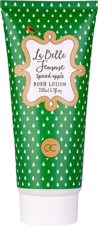 Actual product image Accentra Body lotion LA BELLE FEMME NOEL in tube, 200ml, fragrance: Spiced Apple, colour: red/green/purple (Body cream, 200 ml)