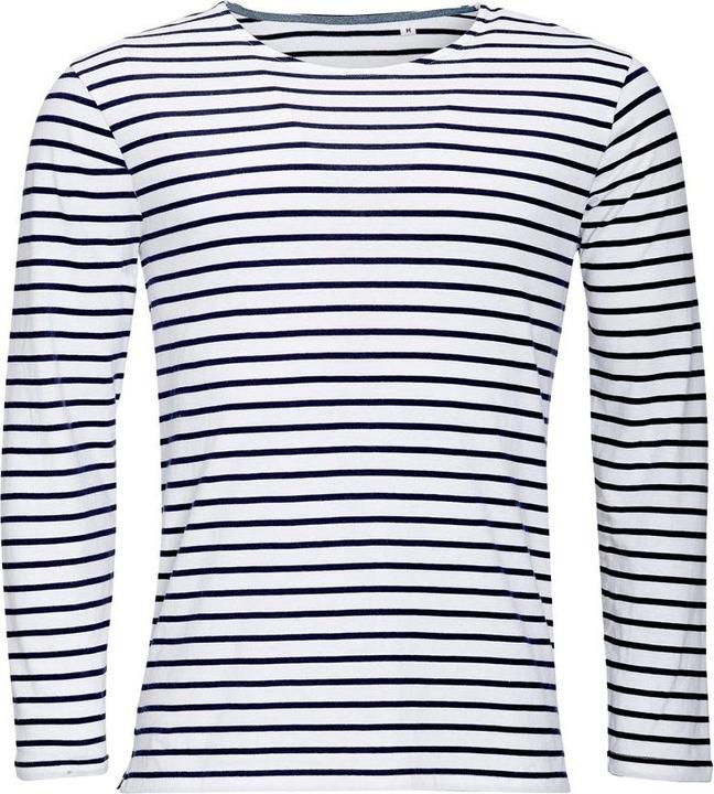 Sols Marine TShirt gestreift langärmlig (L)