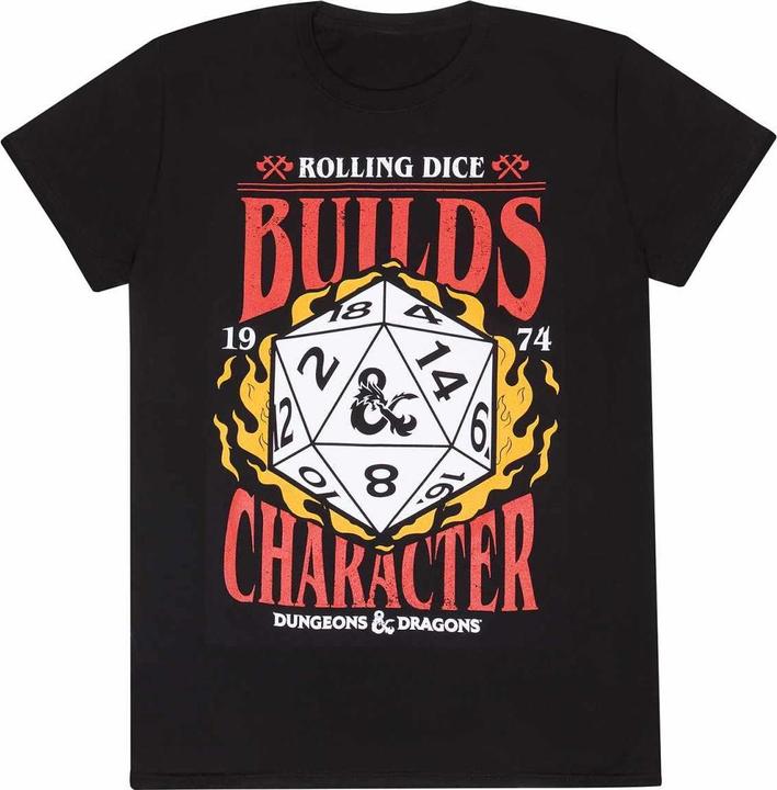 Immagine prodotto Dungeons & Dragons Builds Character Maglietta Adulto Unisex (S)