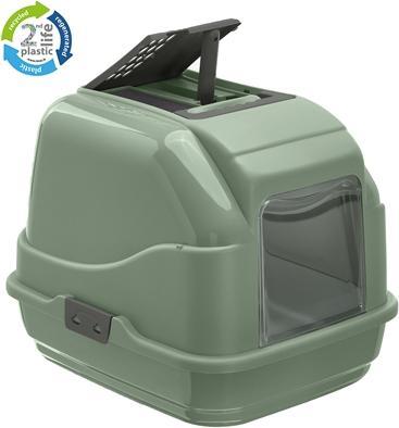 IMAC Kattenbak Easy Cat 2Nd Life Gerecycled Groen (Cat litter tray open)