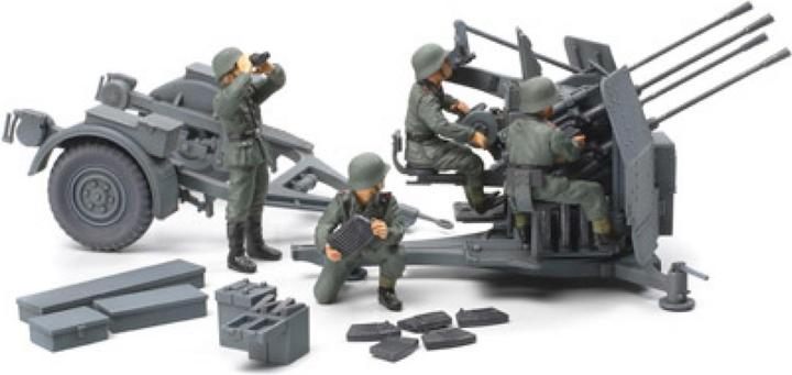 Actual product image Tamiya 1:48 German 20mm Flak Quadruplet