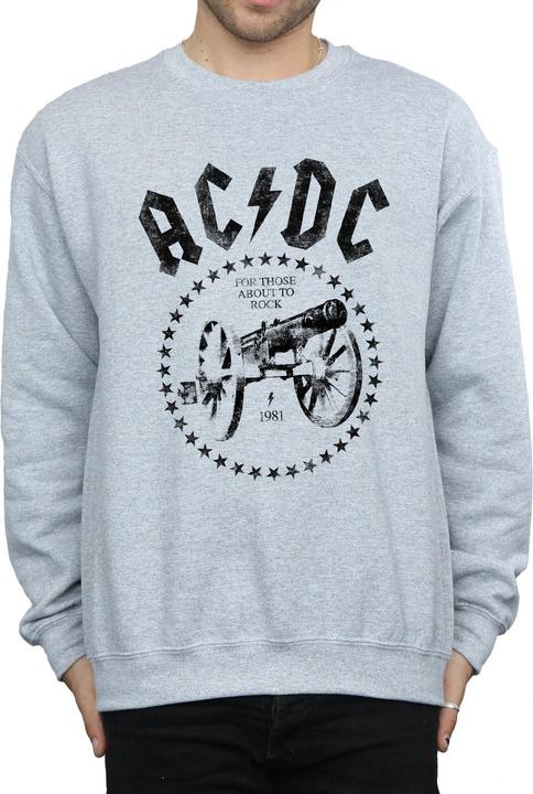 Actual product image AC/DC Mens We Salute You Cannon Cotton Sweatshirt (L)