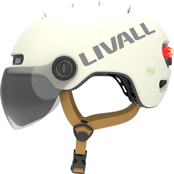 Produktbild Livall CASQUE INTELLIGENT L23 Ivory White M (54 - 58 cm, M)