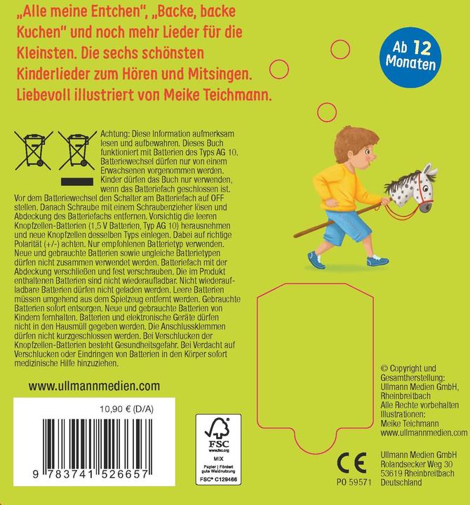 Produktbild Mein kleines Soundbuch - Kinderlieder (Deutsch)