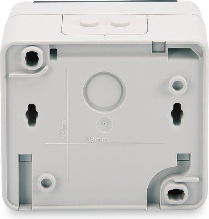Actual product image Digitus Data connection box for Keystone modules IP44 surface-mounted with hinged cover optional insert for (Cable Accessories)