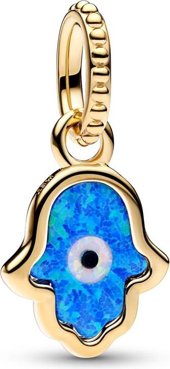Immagine prodotto Pandora Ciondolo Mano di Fatima blu iridescente (Metallo placcato oro giallo)