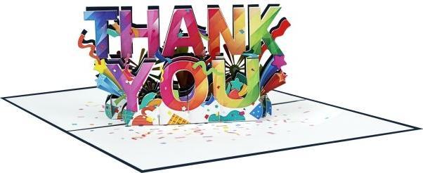 Produktbild MU Classic 3D Pop-Up Dankeskarte - Thank You (1 Stk.)