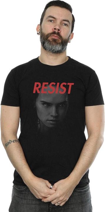 Actual product image Star Wars Mens The Last Jedi Rey Face T-Shirt (3XL)
