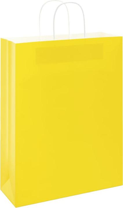 Produktbild VidaXL Kraftpapiertüten 50 Stk. mit Henkel Gelb 32x12x42 cm Papiertüte (Geschenktüte, 50 x)