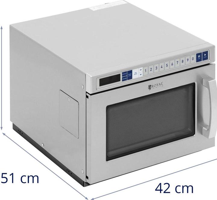 Produktbild Royal Catering Gastro-Mikrowelle Mikrowellenherd Mikrowelle Edelstahl Timer 3000 W 17 L (17 l)