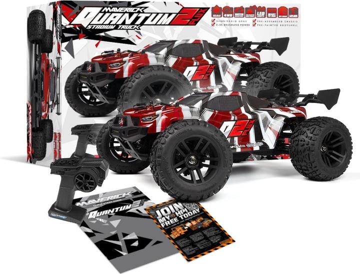 Produktbild Maverick Quantum2 XT Flux 1:10 Stadium Truck - Rot (Mit Radio, Batterie nicht enthalten) (RTR Ready-to-Run)