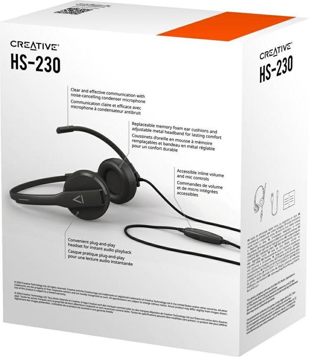 Produktbild Creative Labors HS-230 Headset Schwarz (Kabelgebunden)