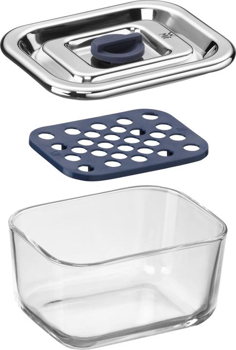 Produktbild WMF Frischhaltedosen Glas Set 3tlg luftdichter Deckel Abtropfgitter Top Serve (0.40 l)