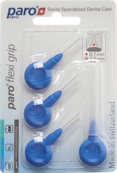 Paro Flexi Grip 3 mm x-fine blau zylindrisch (4 x, 3 mm)