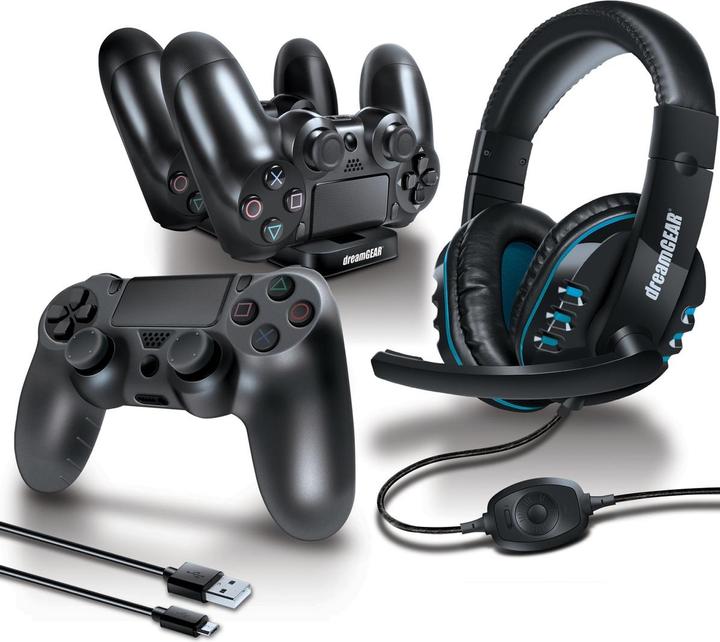 dreamGear DGPS4-6436 Kit d'accessoires de jeu avancés PS4 (Noir). (PS4)