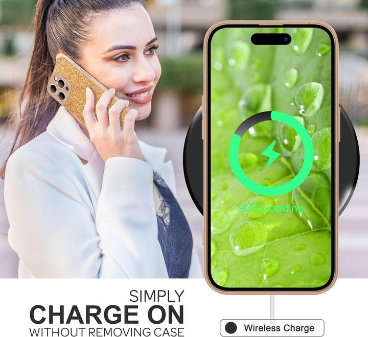 Produktbild Nalia Kork Hülle mit Silikon Rahmen (Apple iPhone 14 Pro)