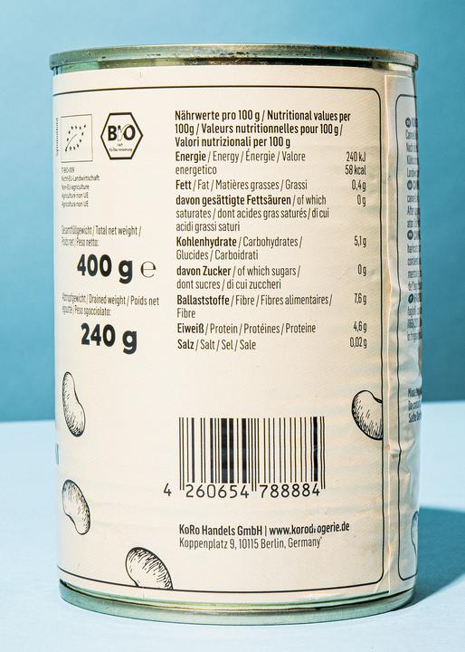 Image du produit KoRo Haricots blancs Cannellini bio prêts à consommer (2880 g)