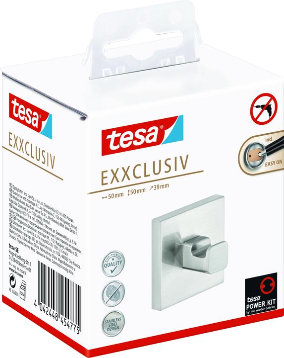 Actual product image tesa EXXCLUSIV Towel hook incl. adhesive solution without drilling