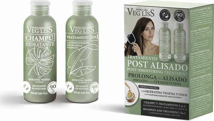 SanDisk VEG LISS post alisado vegano champú y tratamiento 3 en 1 2 u (Liquid shampoo)