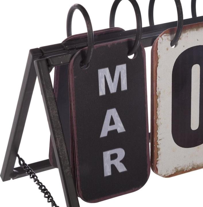 Immagine prodotto Atmosphera Calendario vintage in metallo, bianco e nero