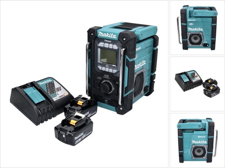Makita DMR 301 RG Accu bouwplaatsradio 12 V max. - 18 V DAB / DAB+ / Bluetooth + 2x batterij 6.0 Ah + La (AM, FM, DAB+, DAB, Bluetooth)