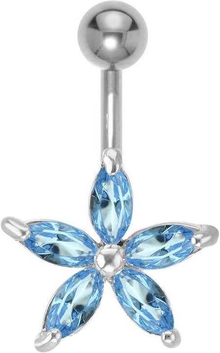 Actual product image Bijouteria Bellypiercing (Stainless steel, Brass, Crystal)
