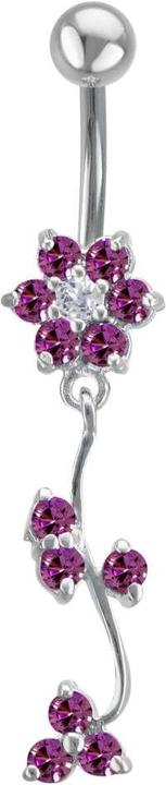 Actual product image Bijouteria Bellypiercing (Stainless steel, Silver 925, Zirconia)