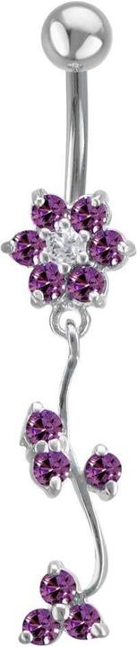 Image du produit Bijouteria Piercing nombril (Acier inoxydable, Argent 925, Zircone)