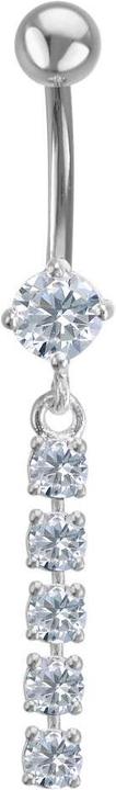 Bijouteria Bauchpiercing (Edelstahl, Silber 925, Zirkonia)