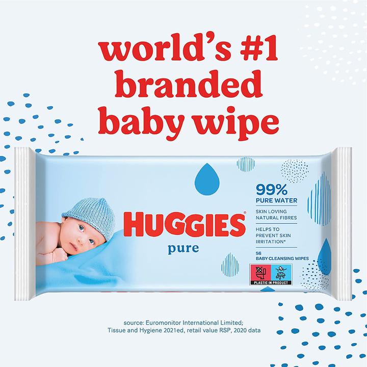 Actual product image Huggies Wet wipes Pure Extra Care single pack 56 pieces (56 Piece)