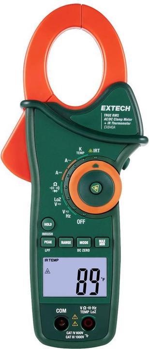 Image du produit Extech EX840A Pince ampèremétrique numérique Thermomètre IR CAT IV 600V Affichage (Counts) : 6000 (CAT IV 600V)