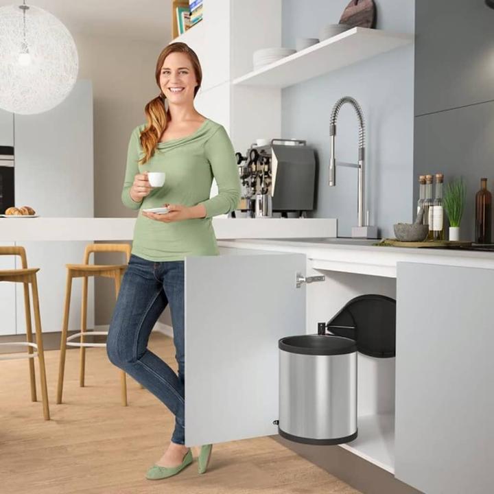 Produktbild Hailo Compact-Box M, Einbau-Mülleimer, 15 ltr, Edelstahl (15 l)