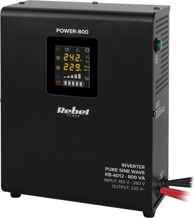 Image du produit Rebel Alimentation de secours murale POWER-800 - Onduleur à onde sinusoïdale pure avec fonction de charge