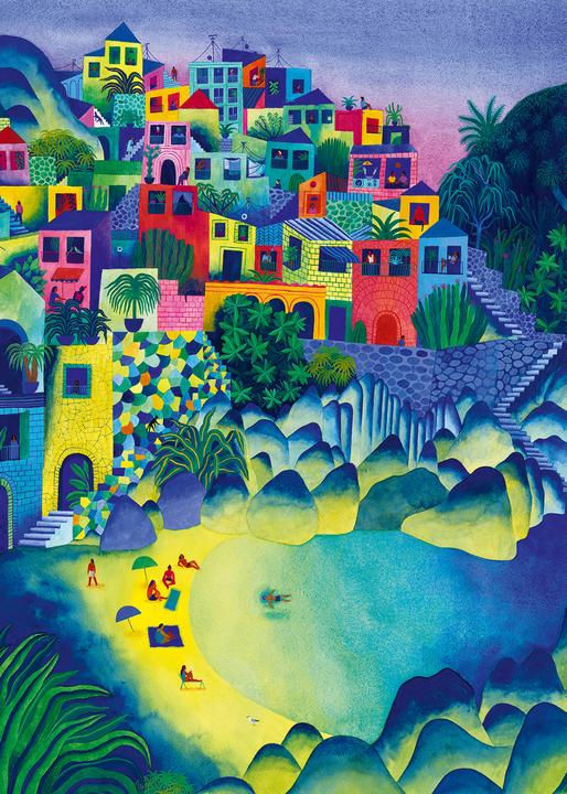 Actual product image Pieces & Peace Puzzle 500 pieces Distant Village (500 pieces)