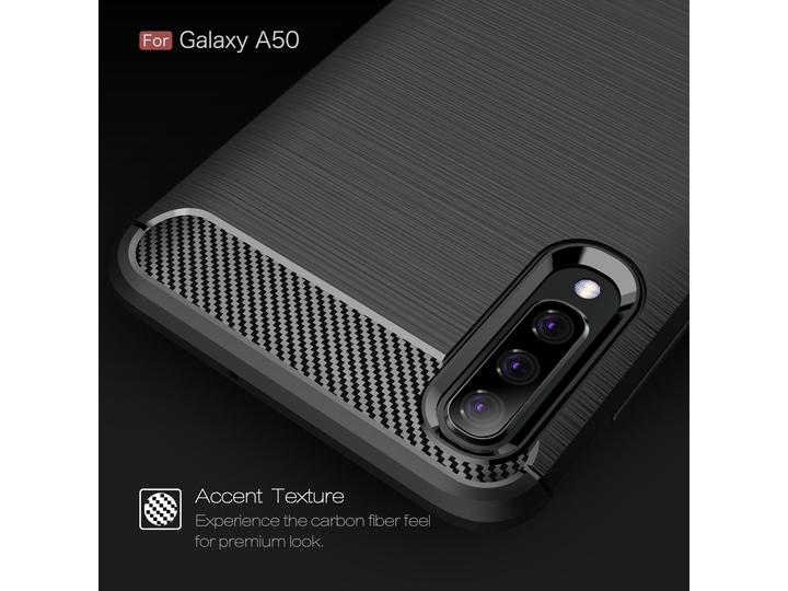 Image du produit Screenguard Samsung Galaxy A50 Housse Carbon Brushed Soft TPU (Samsung Galaxy A50)
