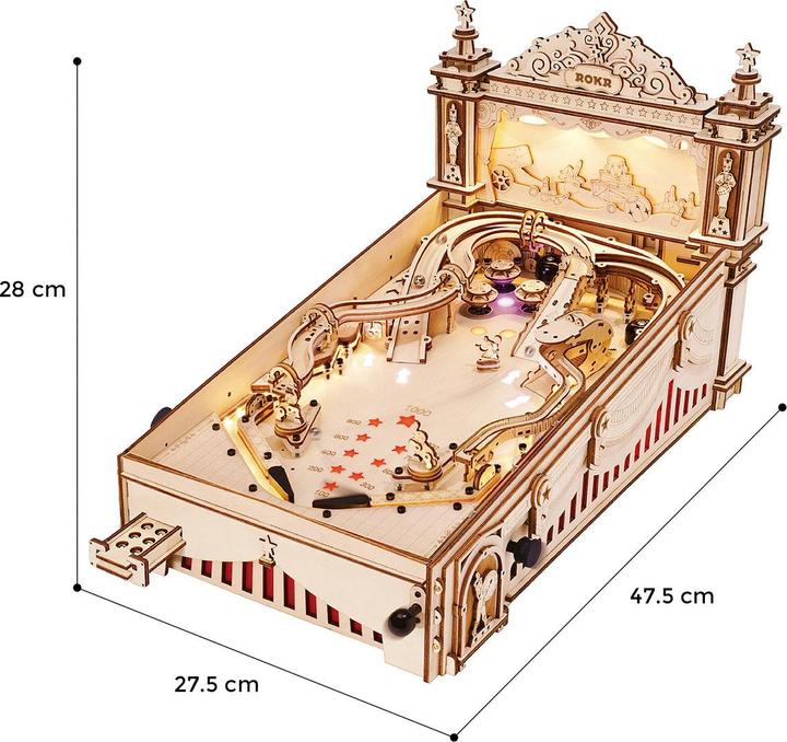Produktbild Rokr Pinball / Flipperkasten - 3D Holzbausatz