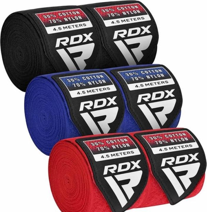 Produktbild Rdx Hand Wraps Combine Red, Black, Blue Plus