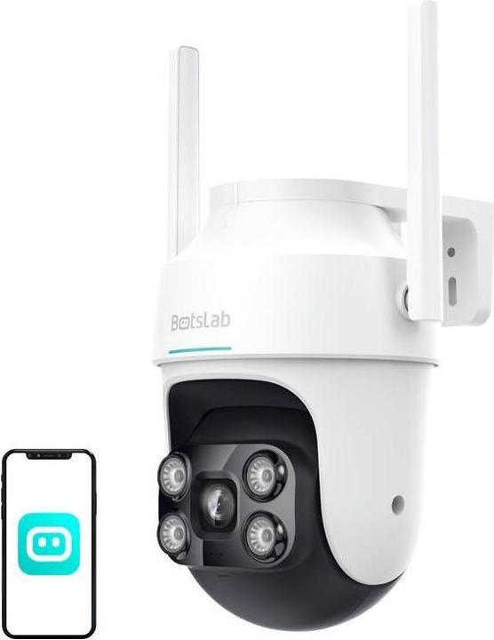 Botslab Outdoor Pan / Tilt, Multi-scenes AI recognition, 360° Smart Tracking, Large Aperture Lens, C
